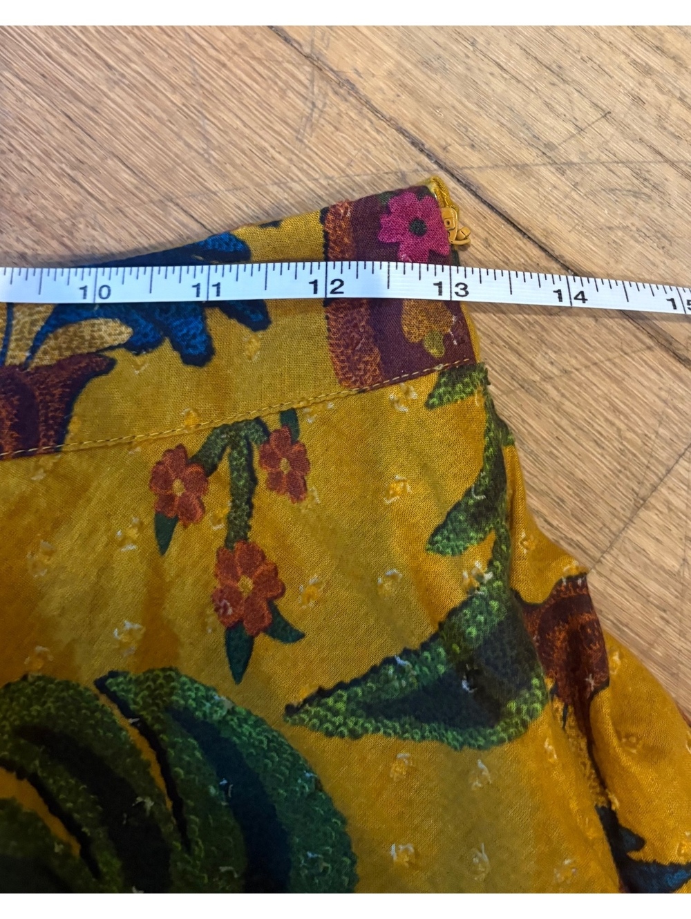 FARM Rio Tropical Tapestry Ruffle Miniskirt In Yellow XS - Picture 9 of 10